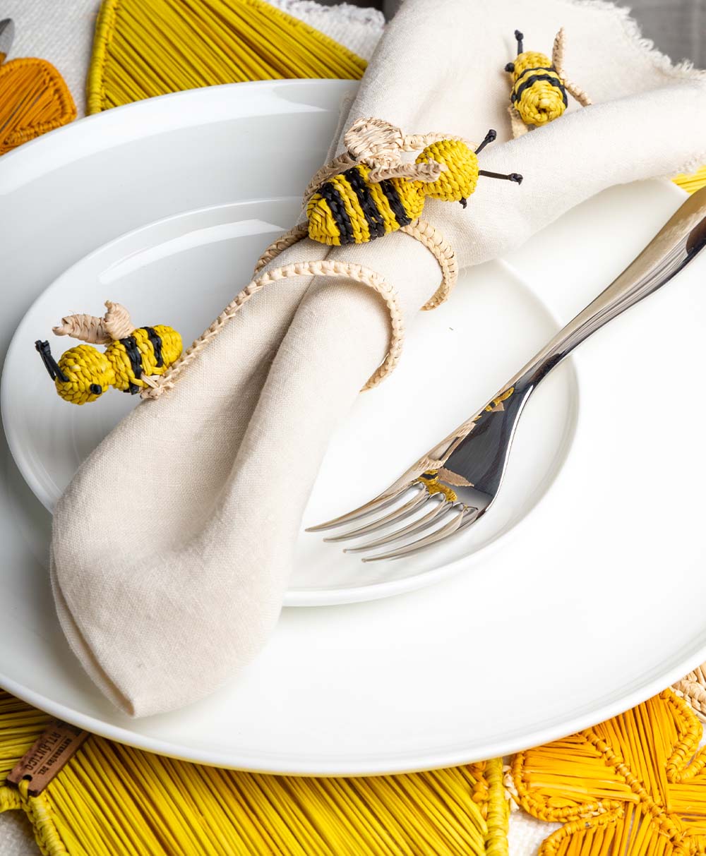 Bees Napkin Rings (Set of 4)